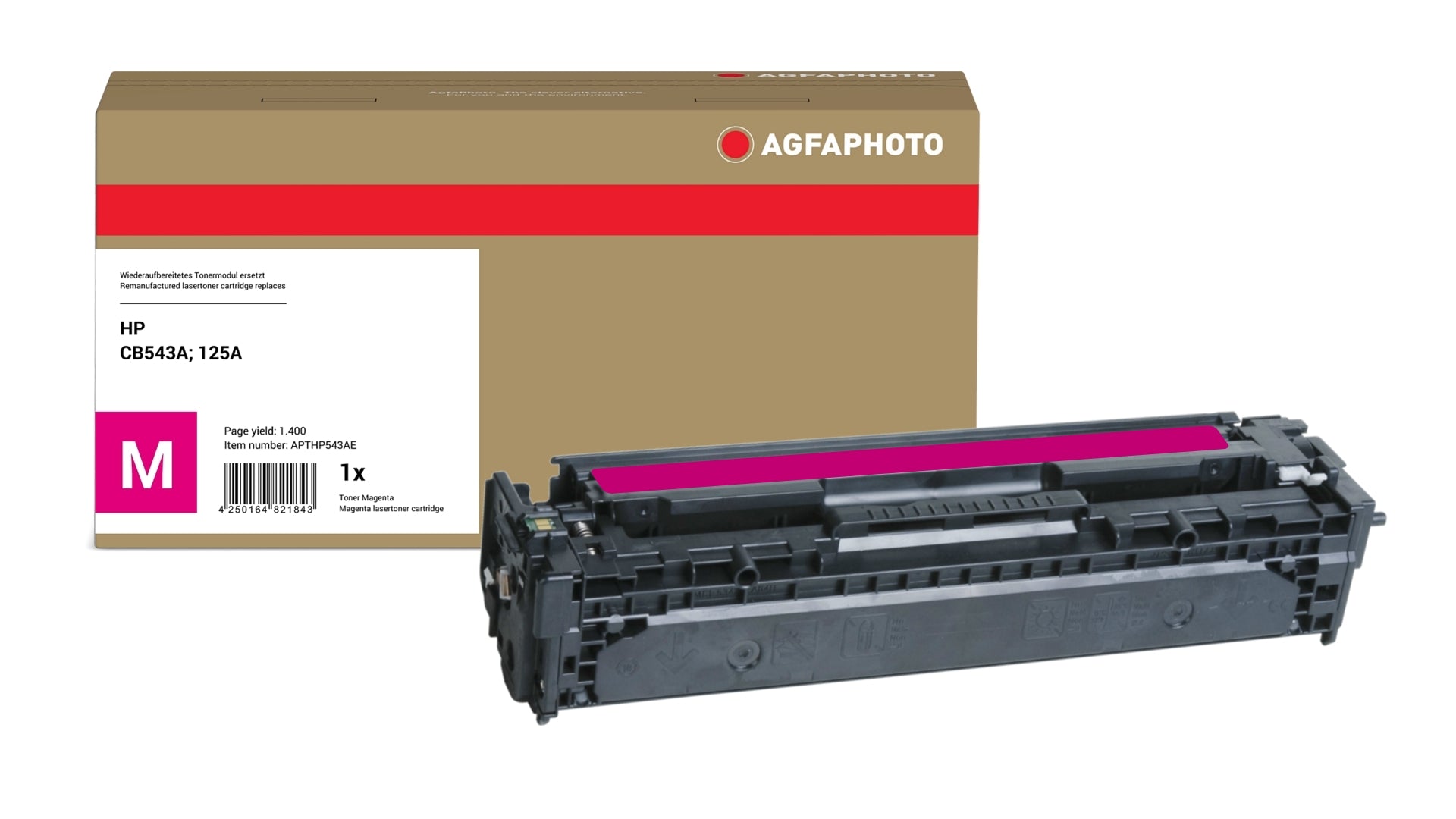 AgfaPhoto APTHP543AE Lasertoner ersetzt HP CB543A, 125A online bestellen