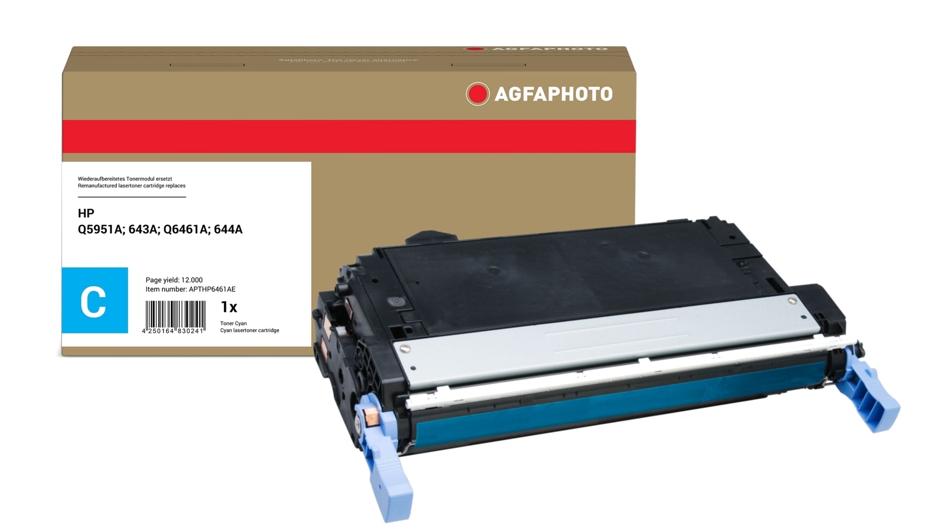 AgfaPhoto APTHP6461AE Lasertoner ersetzt HP Q5951A, 643A, Q6461A, 644A online bestellen