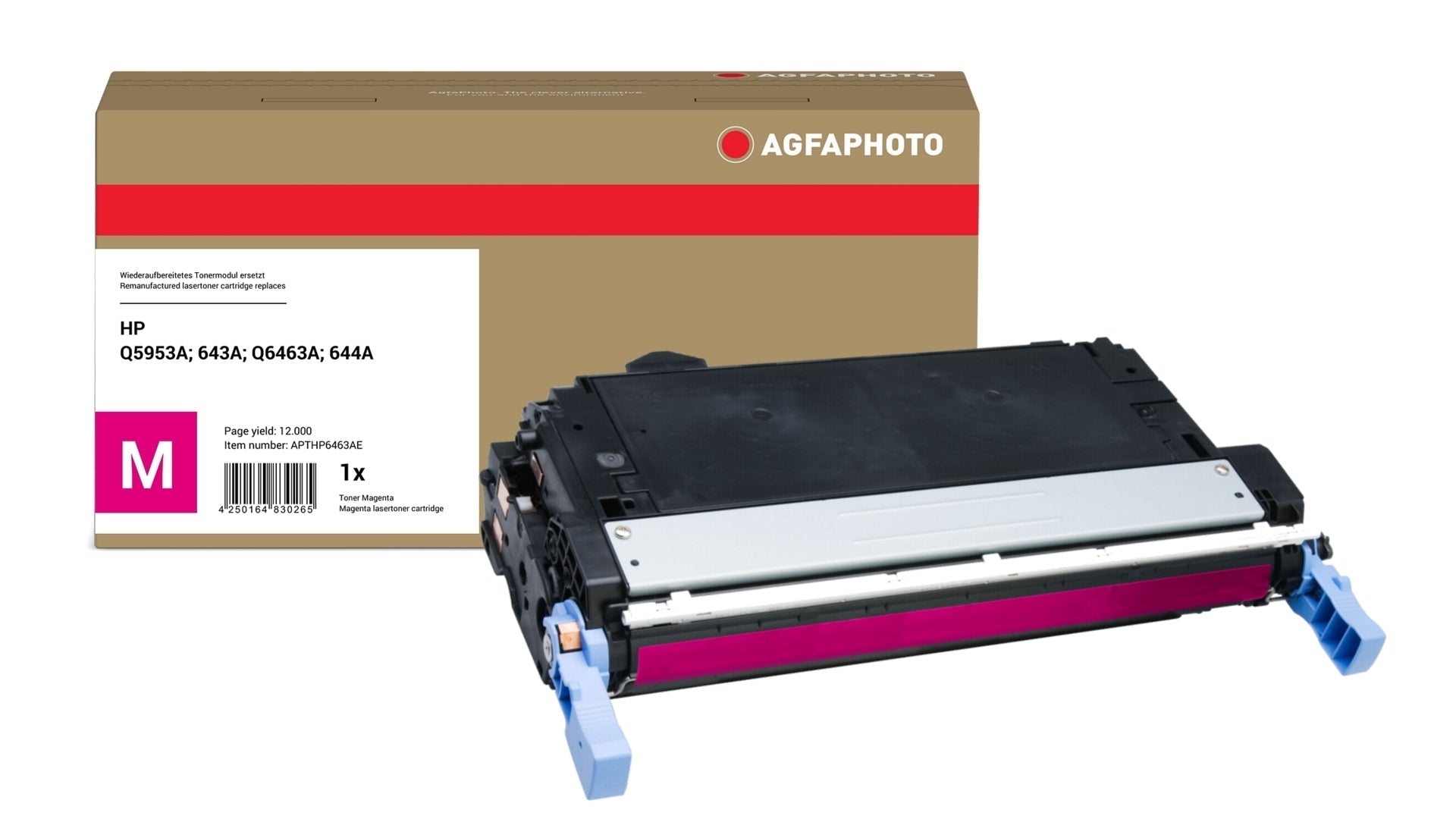 AgfaPhoto APTHP6463AE Lasertoner ersetzt HP Q5953A, 643A, Q6463A, 644A online bestellen