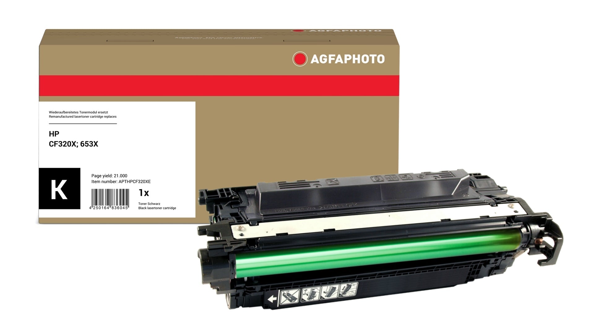 AgfaPhoto APTHPCF320XE Lasertoner ersetzt HP CF320X, 653X online bestellen
