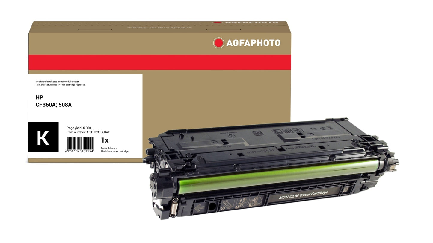 AgfaPhoto APTHPCF360AE Lasertoner ersetzt HP CF360A, 508A online bestellen