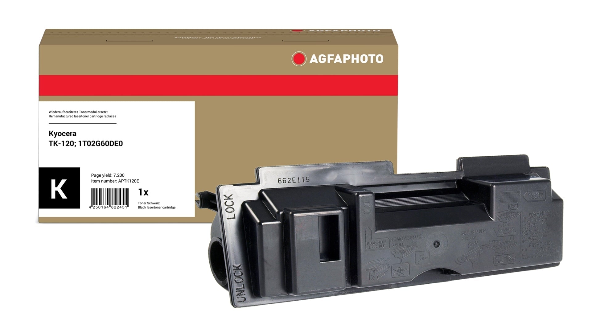 AgfaPhoto APTK120E Lasertoner ersetzt Kyocera TK-120, 1T02G60DE0 online bestellen