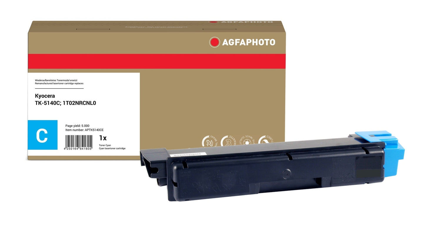 AgfaPhoto APTK5140CE Lasertoner ersetzt Kyocera TK-5140C, 1T02NRCNL0 online bestellen