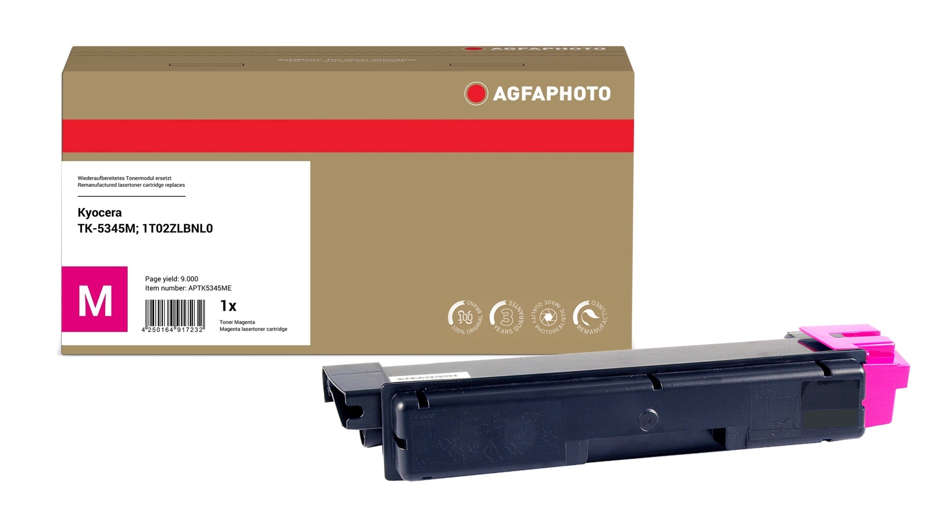 AgfaPhoto APTK5345ME Lasertoner ersetzt Kyocera TK-5345M, 1T02ZLBNL0 online bestellen