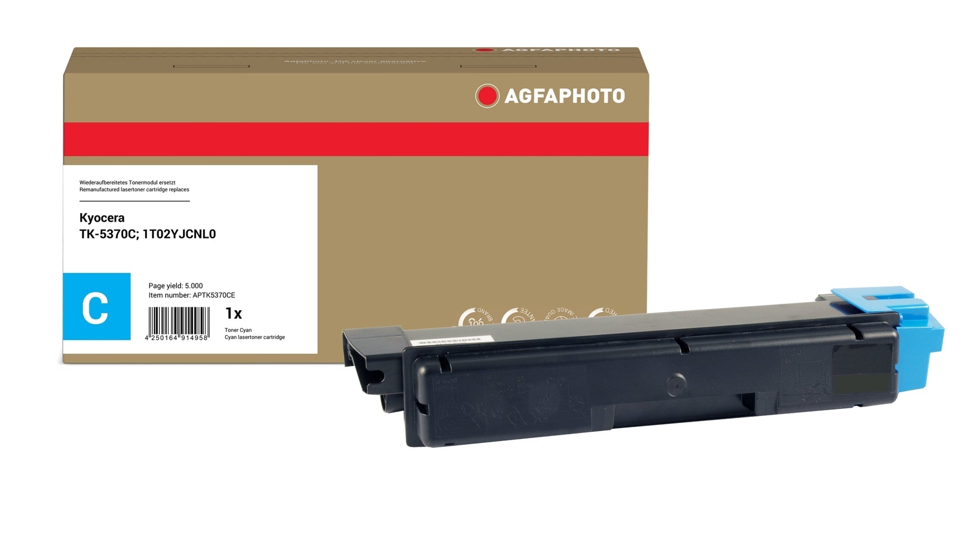 AgfaPhoto APTK5370CE Lasertoner ersetzt Kyocera TK-5370C, 1T02YJCNL0 online bestellen