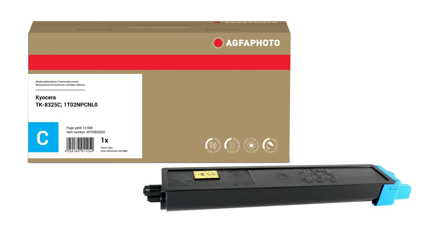 AgfaPhoto APTK8325CE Lasertoner ersetzt Kyocera TK-8325C, 1T02NPCNL0 online bestellen