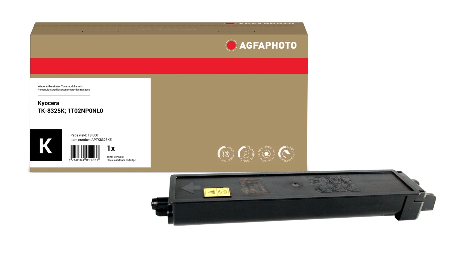 AgfaPhoto APTK8325KE Lasertoner ersetzt Kyocera TK-8325K, 1T02NP0NL0 online bestellen