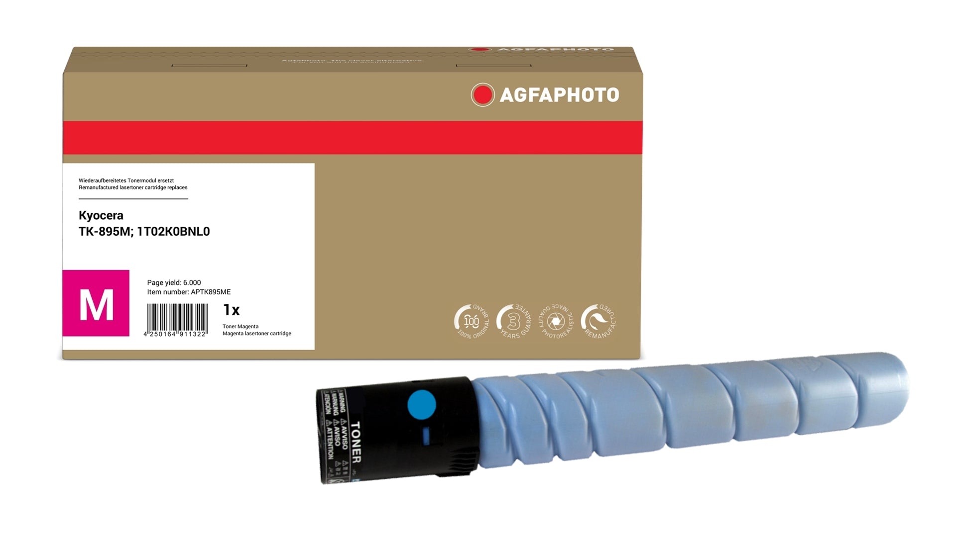 AgfaPhoto APTK895ME Lasertoner ersetzt Kyocera TK-895M, 1T02K0BNL0 online bestellen