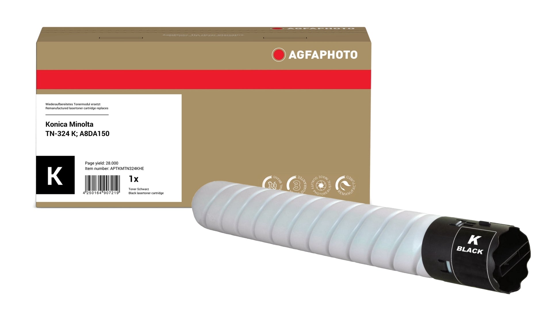 AgfaPhoto APTKMTN324KHE Lasertoner ersetzt Konica Minolta TN-324 K, A8DA150 online bestellen