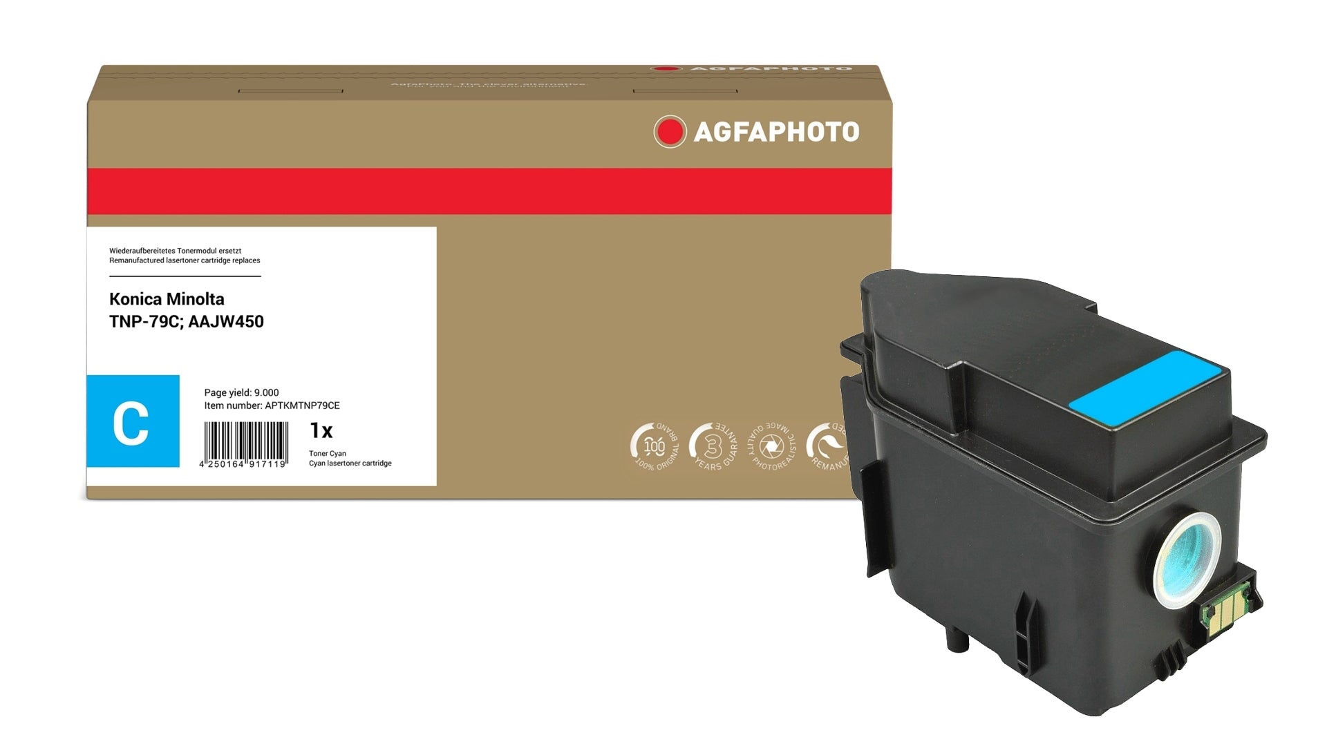 AgfaPhoto APTKMTNP79CE Lasertoner ersetzt Konica Minolta TNP-79C, AAJW450 online bestellen