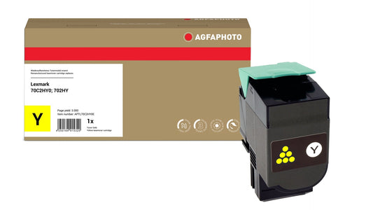 AgfaPhoto APTL70C2HY0E Lasertoner ersetzt Lexmark 70C2HY0, 702HY online bestellen