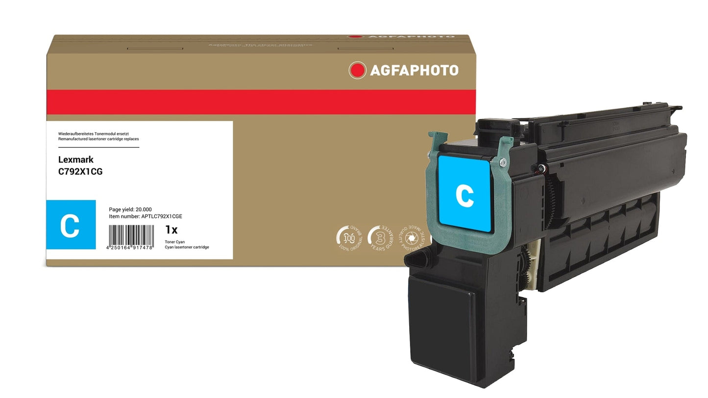 AgfaPhoto APTLC792X1CGE Lasertoner ersetzt Lexmark C792X1CG online bestellen
