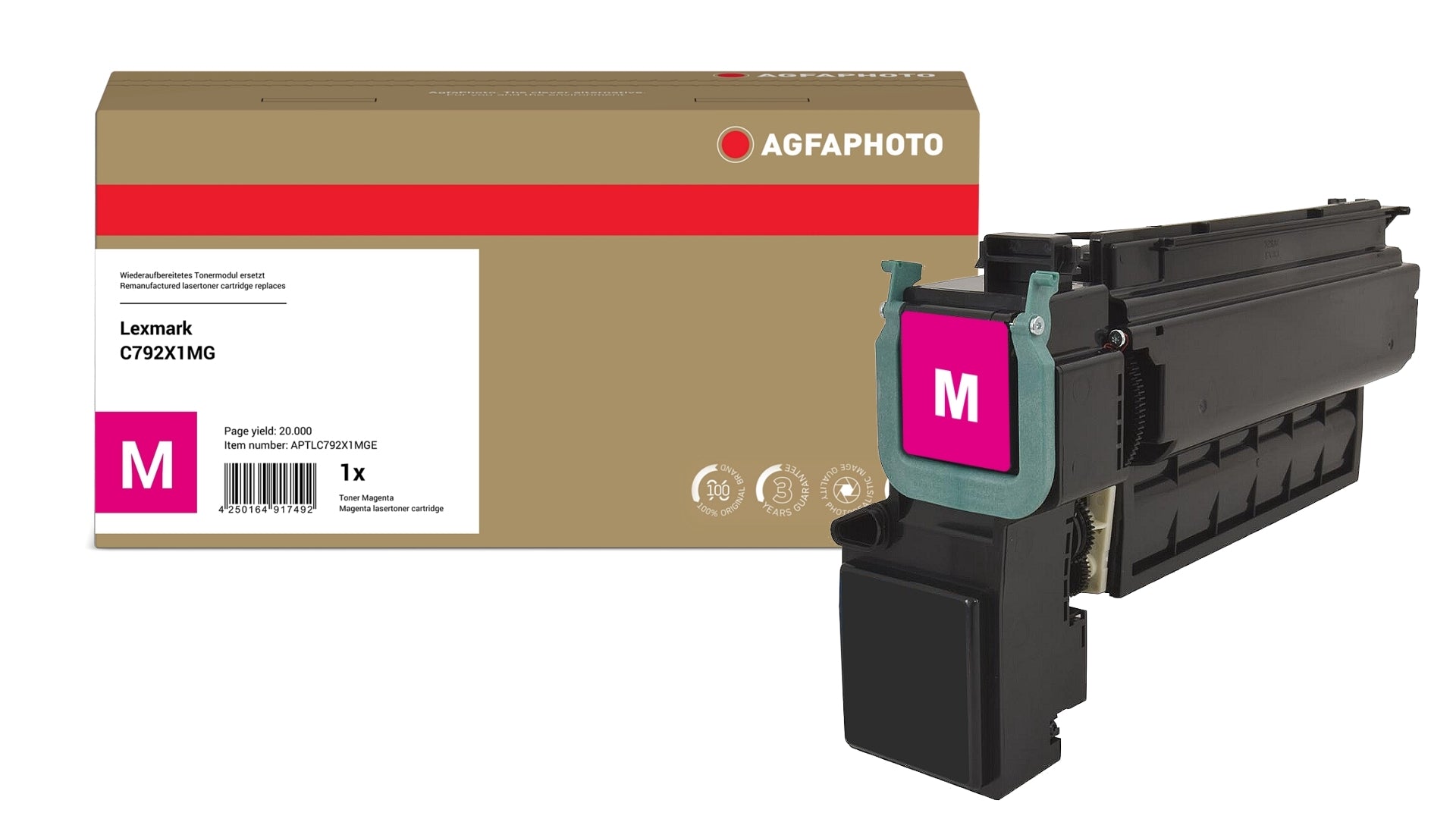 AgfaPhoto APTLC792X1MGE Lasertoner ersetzt Lexmark C792X1MG online bestellen