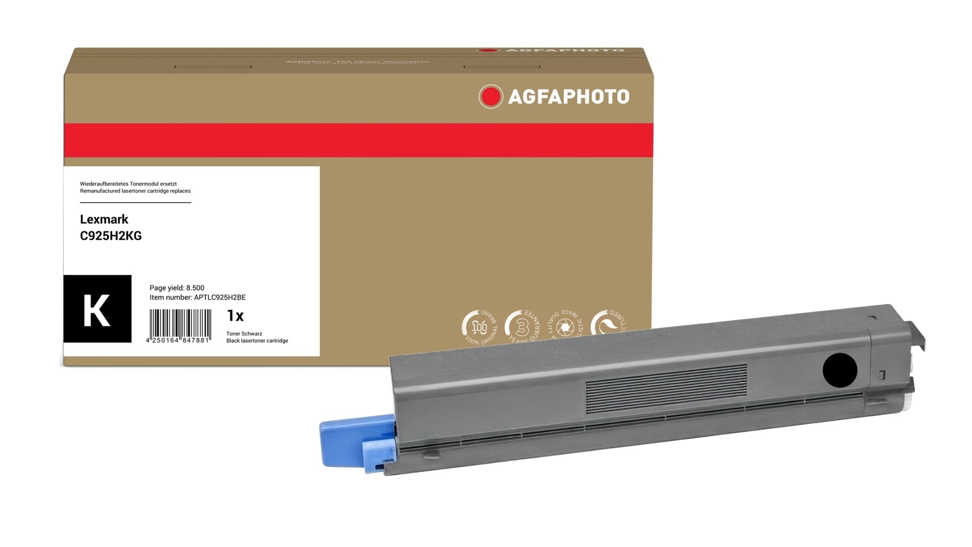 AgfaPhoto APTLC925H2BE Lasertoner ersetzt Lexmark C925H2KG online bestellen
