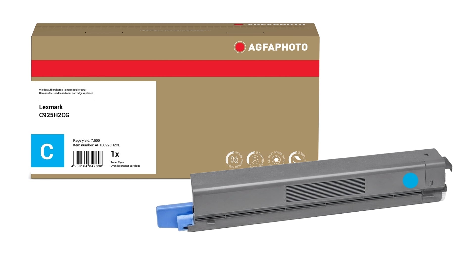 AgfaPhoto APTLC925H2CE Lasertoner ersetzt Lexmark C925H2CG online bestellen
