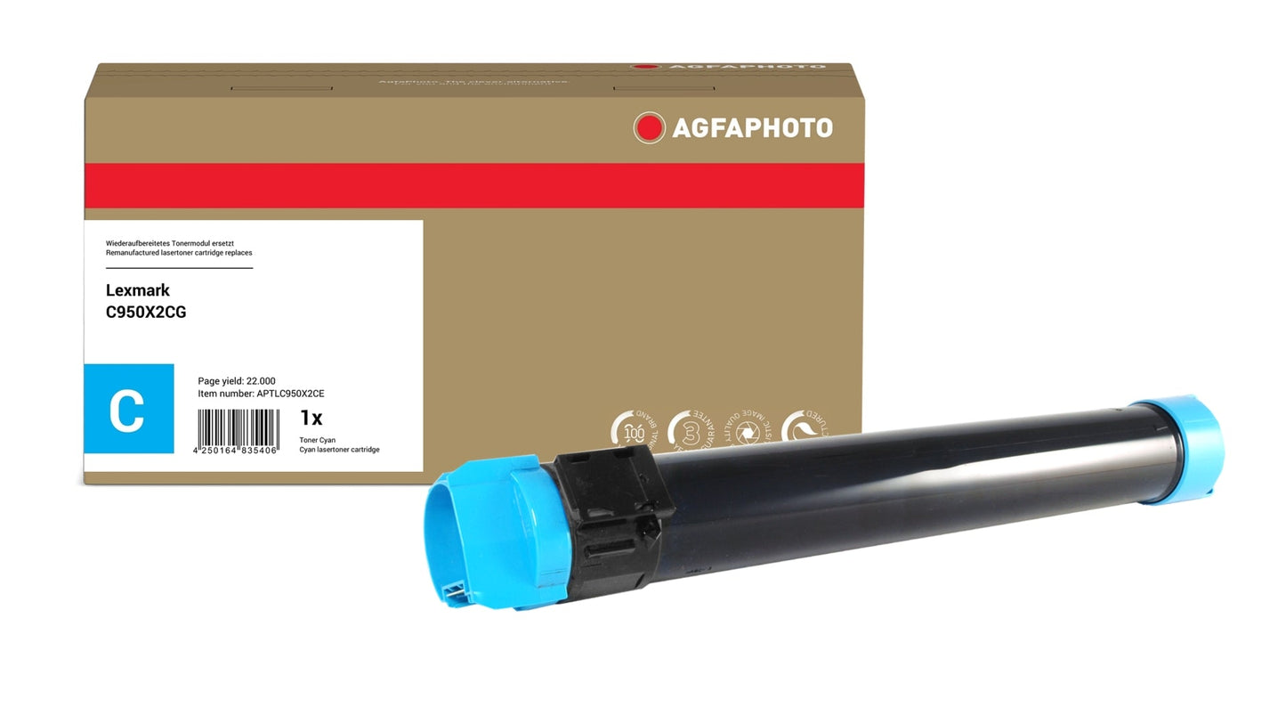 AgfaPhoto APTLC950X2CE Lasertoner ersetzt Lexmark C950X2CG online bestellen