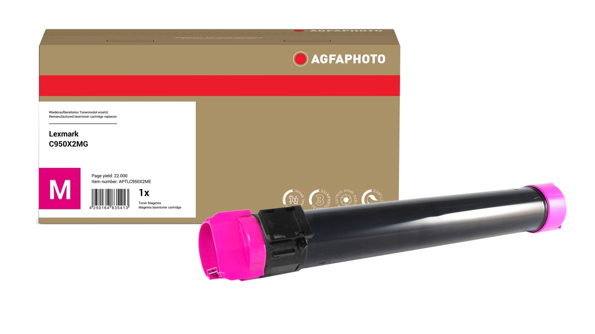 AgfaPhoto APTLC950X2ME Lasertoner ersetzt Lexmark C950X2MG online bestellen