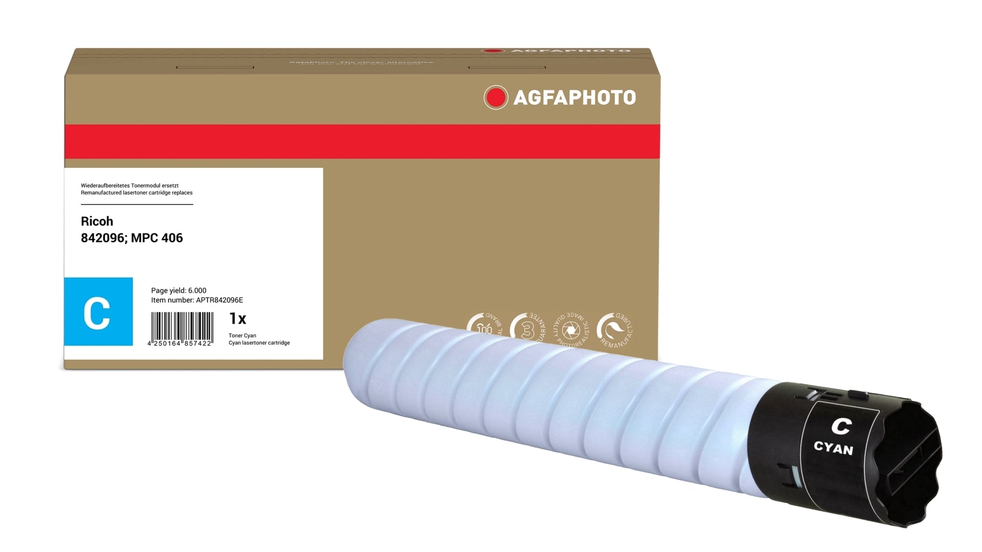 AgfaPhoto APTR842096E Lasertoner ersetzt Ricoh 842096, MPC 406 online bestellen