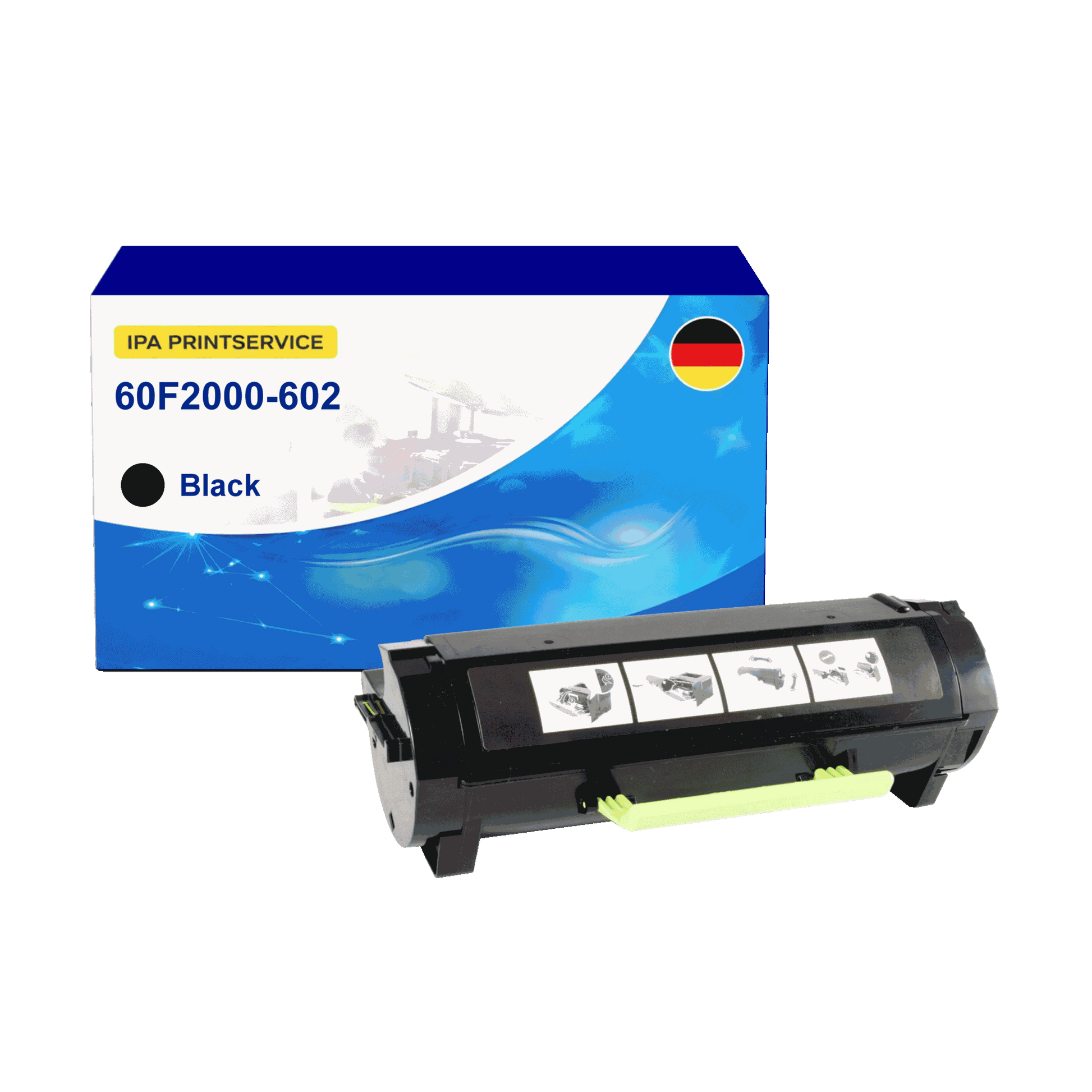 IPA Printservice IPATOLX60F2000 Lasertoner ersetzt Lexmark 60F2000; 602 online bestellen