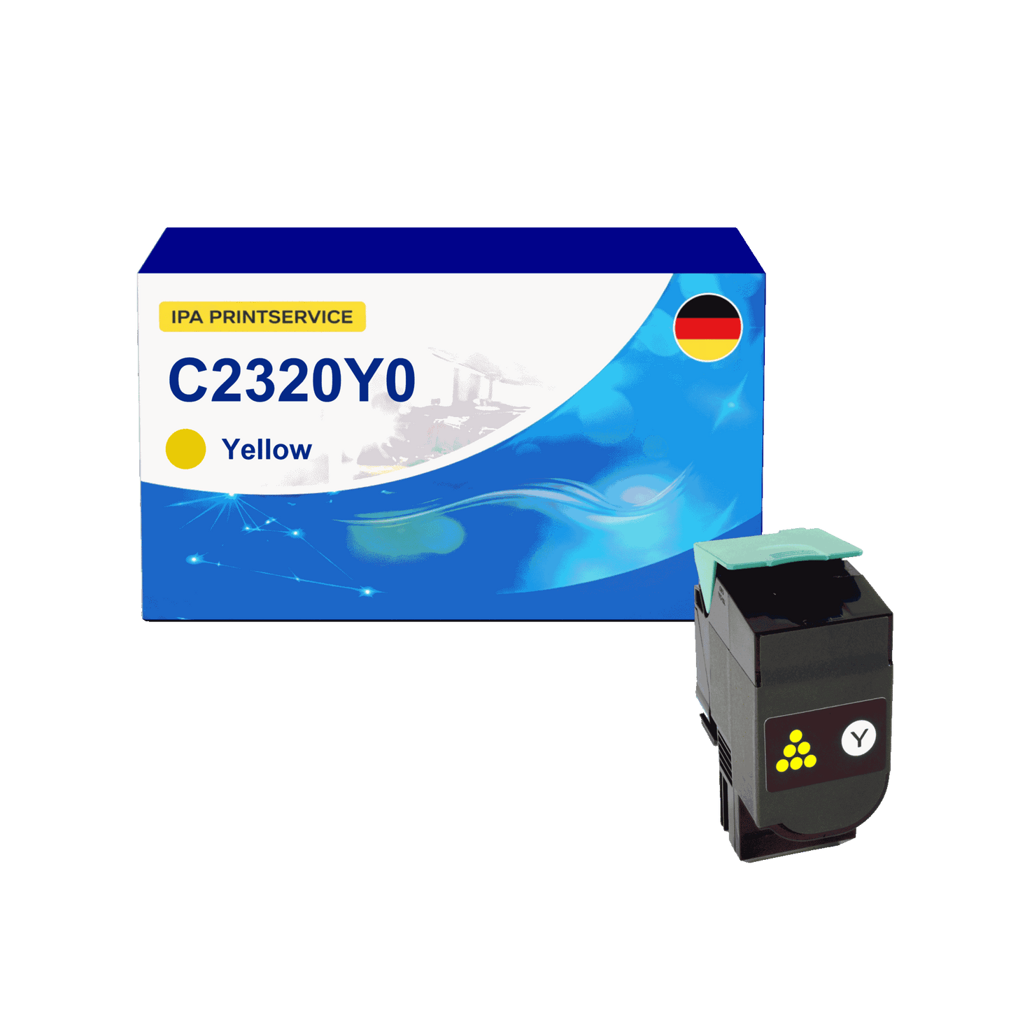 IPA Printservice IPATOLXC2320Y0 Lasertoner ersetzt Lexmark C2320Y0 online bestellen
